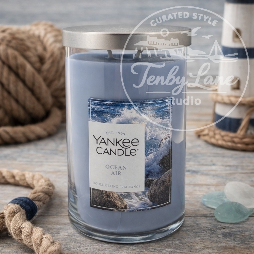 Yankee Candle Ocean Air 20oz Signature‎ Tumbler Dual Wick Fresh Aquatic Scent